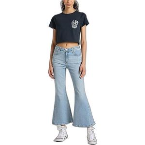 WHITELISTED Split Leg Flare Jeans voor dames, Sunbleach, 32W x 33L