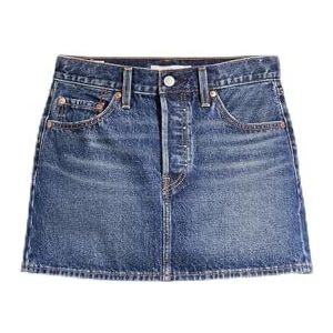 Rok - Effen - Minirok - Denim - Gevoerde Zoom/Rand - Ritssluiting - 5-Pocket-Style
