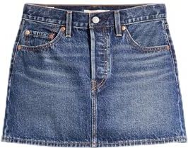 Rok - Effen - Minirok - Denim - Gevoerde Zoom/Rand - Ritssluiting - 5-Pocket-Style