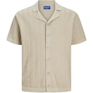 JACK & JONES JORVALENCIA Structure Knit SS Polo SN, fields of rye, L