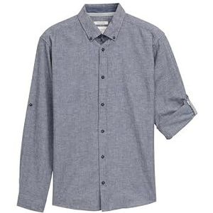 TOM TAILOR heren overhemd, 37932 - Navy Fine Stripe, XXL