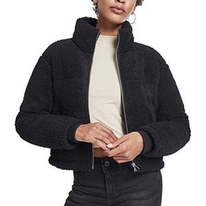 Urban Classics Dames Ladies Boxy Sherpa Puffer Jacket Jacket, Zwart (Black 0007), Large