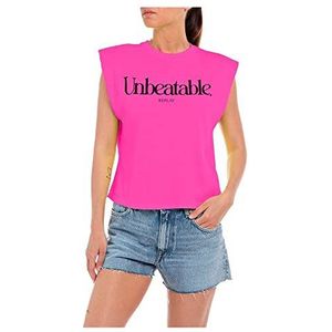 Replay T-shirt voor dames, Pink Fluo 817, M