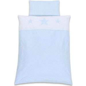 babybay Kinderbeddengoed Pique, lichtblauw sterren wit applicatie ster