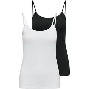 Jdy ava singlet JRS 2-pack, wit, M