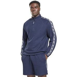 Reebok Heren Tape 1/4 Zip Sweatshirt, Vector Navy, XS, Vector Navy, XS