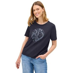 Cecil - Dames Shirt - Blauw - Kunstwerk - Katoen