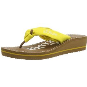 s.Oliver dames casual teenslippers, geel 600, 41 EU