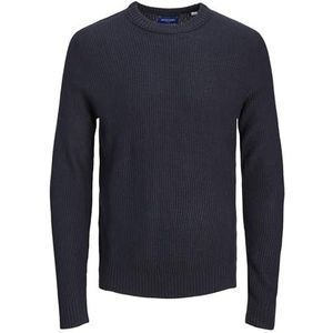 JACK & JONES Heren Jorkyle Knit Crew Neck Gebreide Trui, total eclipse, S