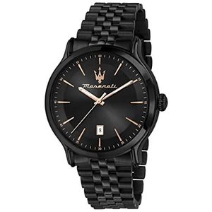 Herenhorloge, collectie Epoca Limited Edition, tijd en datum, Quartz-R8853118023, zwart., 42mm, armband