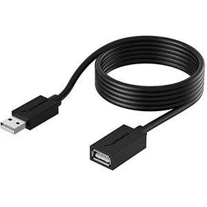 Sabrent 22AWG USB 2.0 Extension Cable - A-Male to A-Female [Black] 6 Feet (CB-2060)