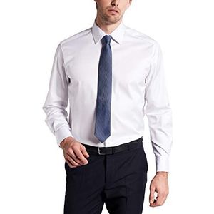 Eterna Shirt met lange mouwen Comfort FIT Twill uni Wit, Kleur: wit, 40