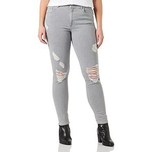 ONLY Onlblush Mid Sk ANK Raw DNM Dest Jeans voor dames, Grey denim, 34 NL/XL