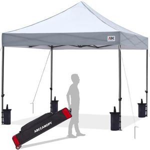 ABCCANOPY Paviljoen, 2,5 x 2,5 m, waterdicht, plat paviljoen, pop-up tuintent, feesttent, grijs
