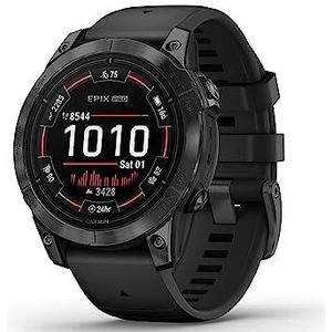 Garmin Epix (Gen 2) Pro 47 mm - Hoogwaardig multisport GPS-horloge met AMOLED-touchscreen, LED-zaklamp, hartslag, kaarten en tot 16 dagen autonomie, Zwart
