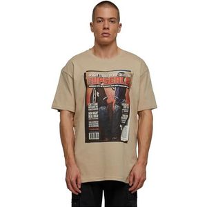 Mister Tee Upscale T-shirt Upscale Magazine Oversize T-shirt, uniseks, met opdruk, oversized fit, katoen met print, grafisch T-shirt, zand, 4XL