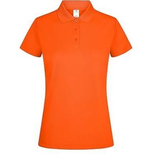 Mukua PS160W-BOGAN; poloshirt met korte mouwen voor dames, neonoranje, maat XXL, Oranje (fluor), XXL