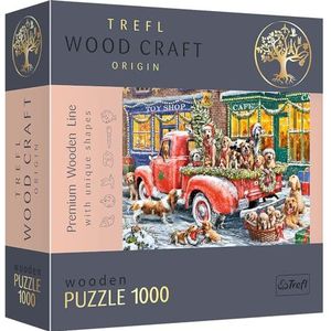 Trefl - Wood Puzzle: Santa's Helpers - 1000 Elementen, Wood Craft, Hout Ambacht, 100 Kerstfiguren, Moderne Premium Puzzel, doe-het-zelf, Voor Volwassenen en kinderen vanaf 12 jaar
