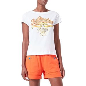 Love Moschino Dames Boxy Fit Katoen Jersey T-Shirt, wit (optical white), 48 NL