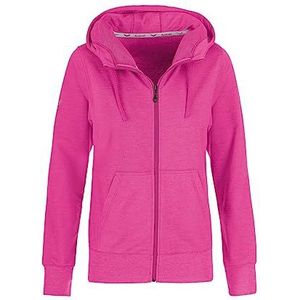 Trigema Meisjes jas met capuchon, Hibiscusbloesem-melange, 116 cm