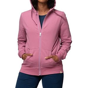 greenjama Hoodie voor dames in zachte sweatkwaliteit, GOTS-gecertificeerd sweatjack, grape, 42