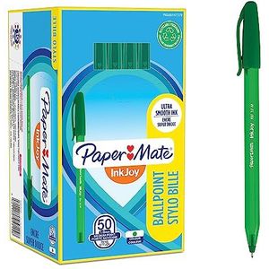 PAPER MATE InkJoy 100ST balpen | medium punt (1,0 mm) | groen | 50 stuks