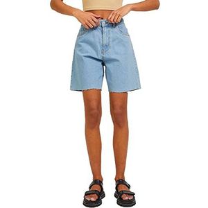 JACK & JONES Jjxx Jxhazel Hw Long Rh AKM Denim Ln Shorts, Light Blue Denim/Detail:akm3, L