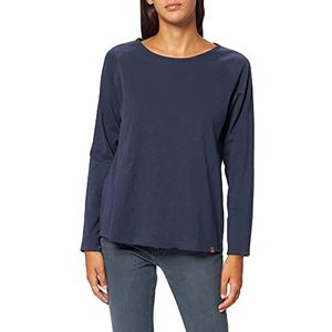 Camel Active Womenswear Basic T-shirt met lange mouwen voor dames, donkerblauw, L