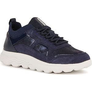 Geox Dames D Spherica C Sneakers, Navy, 36 EU