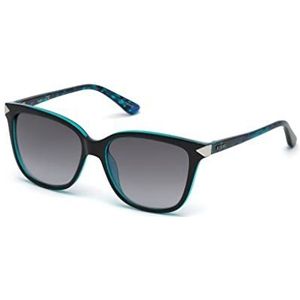 Guess Unisex volwassenen GU7551 90B 56 zonnebril, blauw (Blu Luc/Fumo Grad),