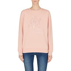 Armani Exchange Dames Sustainable, Studded Logo, Comfy Fit Sweatshirt, Lady, Small, Lady, L