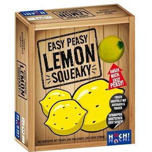 HUCH! Easy Peasy Lemon Squeaky partyspel, vanaf 12 jaar, waar je de spelers kunt juichen