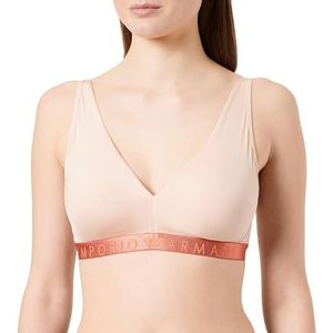 Emporio Armani Dames Dames Bralette met verwijderbare pads en iconische microvezel gevoerde beha, nude, L