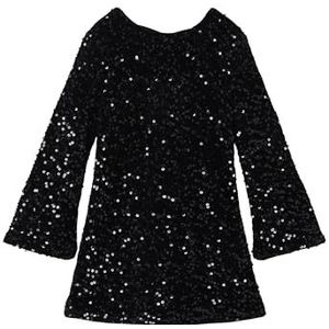 NAME IT Meisjes Nkfrusitta Ls Jurk Keid, zwart, 152