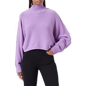 Sisley Womens Turtle Neck 1244M200I Sweater, Lavender 1V0, XS