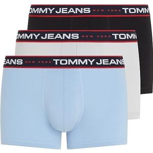 Tommy Jeans Trunk voor heren, Zwart/Licht Cast/Chambray Blauw, XXL