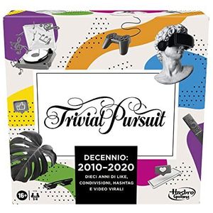 Hasbro Trivial Pursuit Decennio: 2010-2020, bordspel voor volwassenen en jongeren, vragen en antwoorden, spel naar populaire cultuur voor 2 tot 6 spelers (Hasbro Gaming), meerkleurig
