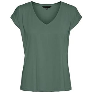 VERO MODA Filli T-shirt met korte mouwen en V-hals, Laurel Wreath, M