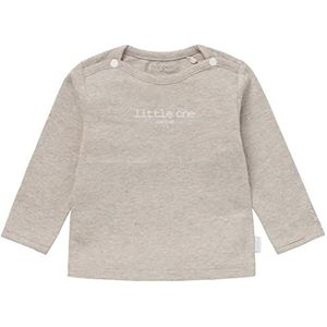 Noppies Baby Uniseks Baby U Tee Ls Hester Tekst T-shirt, Taupe Melange - P757, 56 cm