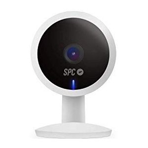 SPC Lares 2 intelligente draadloze beveiligingscamera: nachtzicht 10 m, bewegingsalarm, geluidsdetectie, 100 ° vision, Full HD 1080p, dubbele luidspreker, app-bediening, dubbele installatie, wit