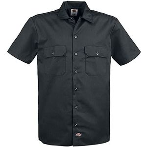 Dickies Werkshirt voor heren met korte mouwen werkkleding, Zwart, 4XL