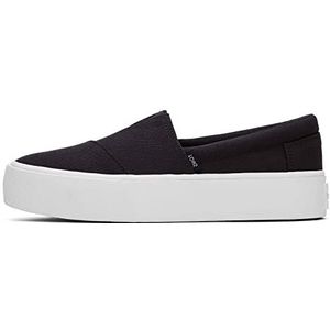 TOMS Fenix Platform Slip-on Sneaker voor dames, Zwart, 37.5 EU