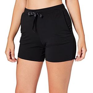 Schiesser Kurze Schlafhose pyjamabroek voor dames, zwart, 18