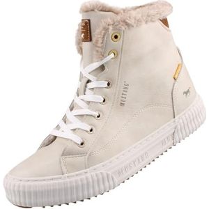 MUSTANG Hoge sneakers voor dames, ivoor, 38 EU