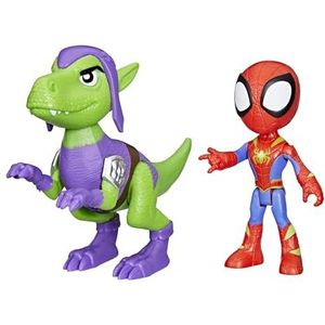 Spidey and his Amazing Friends Marvel Spidey and His Amazing Friends Dino-Webs, Spidey en Goblin Raptor, set actiefiguren