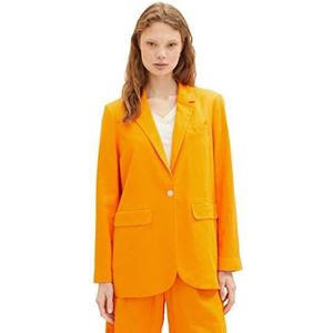 TOM TAILOR Denim Dames 1036627 Blazer, 31684 Bright Mango Orange, XL, 31684 - Bright Mango Orange, XL