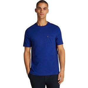 Tommy Hilfiger - Essential Solid Pocket TEE - T-Shirt - Blauw - Katoen