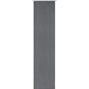 Elbersdrucke Ondoorzichtig schuifgordijn Lino 17 donkergrijs 245 x 60 cm paneelgordijn voor woonkamer slaapkamer hal 196233