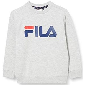 FILA Unisex Babina Greda Classic Logo Crew Sweatshirt voor kinderen, lichtgrijs gem., 110-116