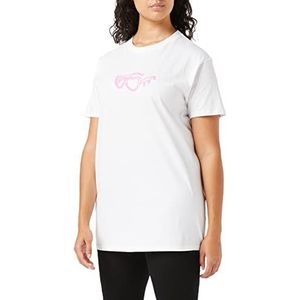 Sleepdown Dames Womens Love Island Neon Zonnebril Oversized T-Shirt Jurk, Officially Licensed TV Show (M, Wit), wit, L